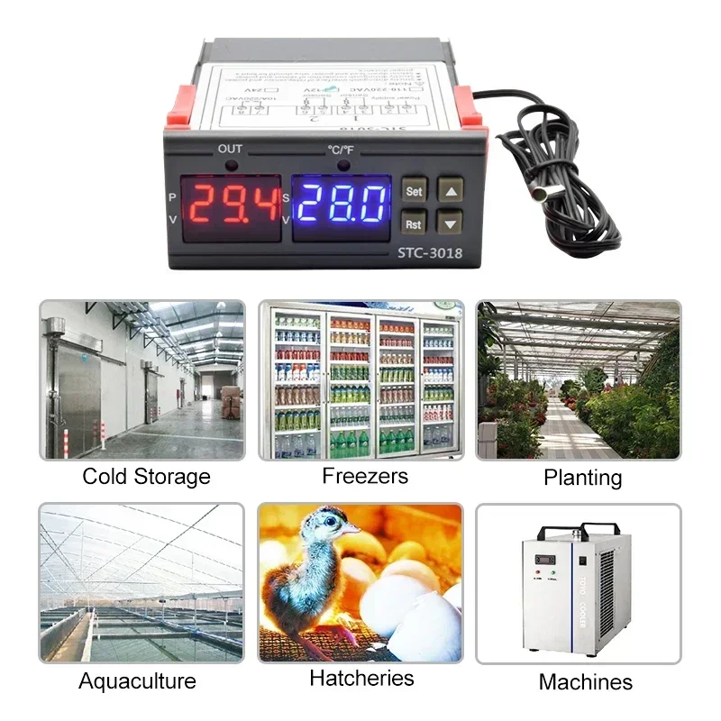 Imagem -05 - Aquecedor Termorregulador de Temperatura Termostato Incubador com Led Digital Microcomputador