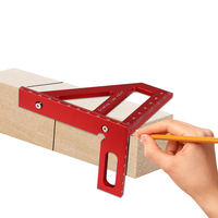 45/90 Degree Woodworking Square Protractor 3D Multi Angle Measuring Ruler Aluminum Alloy Miter Triangle Ruler