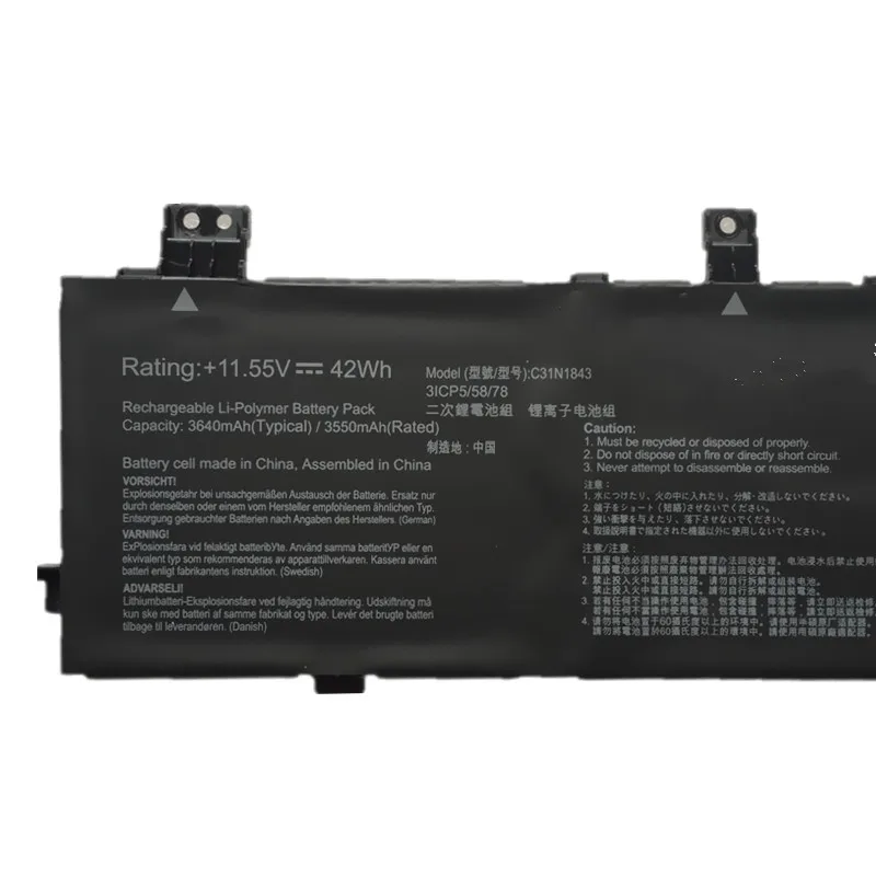 Imagem -05 - Bateria do Portátil para Asus Vivobook C31n1843 X432fa X532fl S14 S432 S432fa S432fl S15 S532 S532fa S532fl 0b20003430000