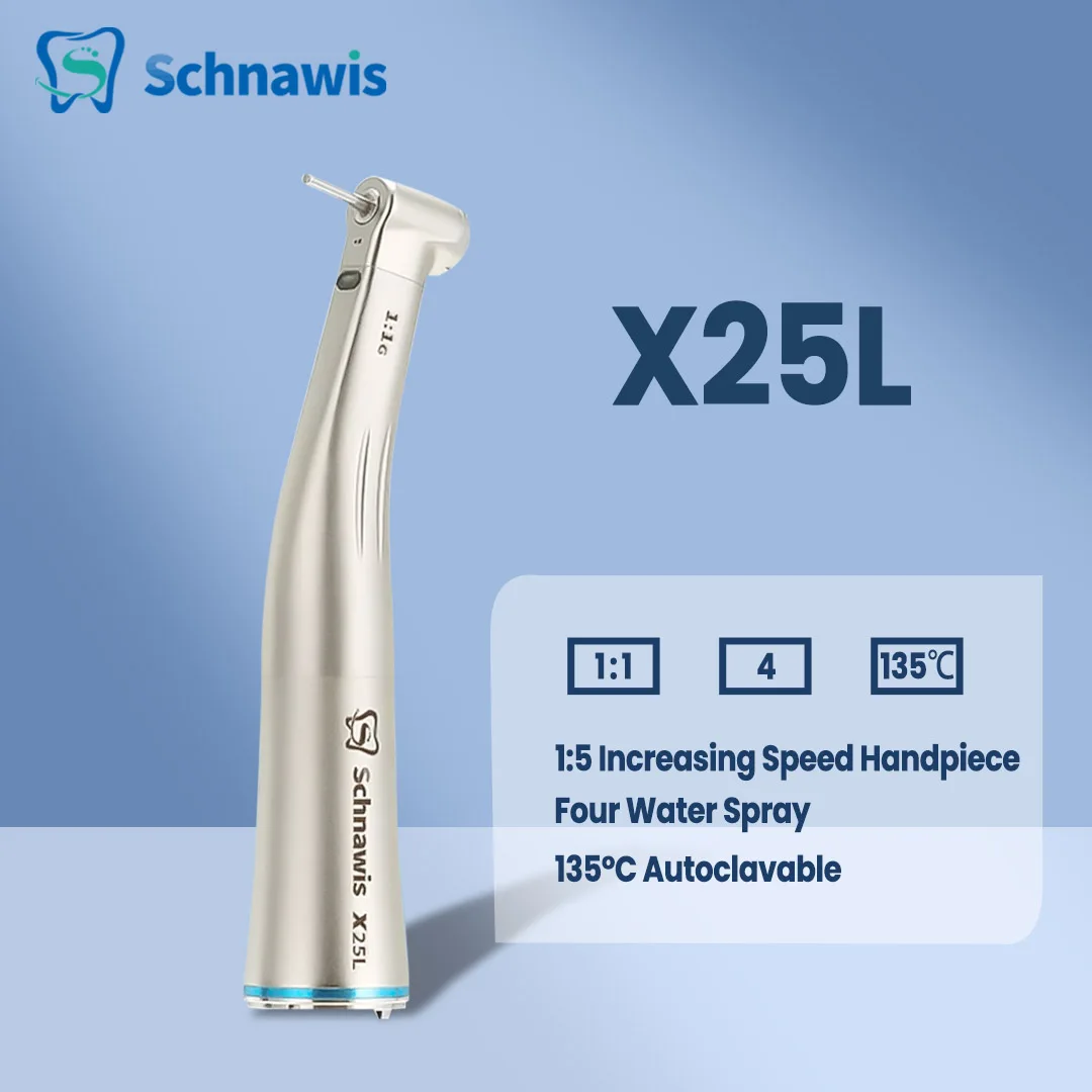 

X95L/X25L/X65L Dental Handpiece Against Contra Angle With Optic Fiber Dentistry contraangulo Low Speed High Speed Handpiece Tool