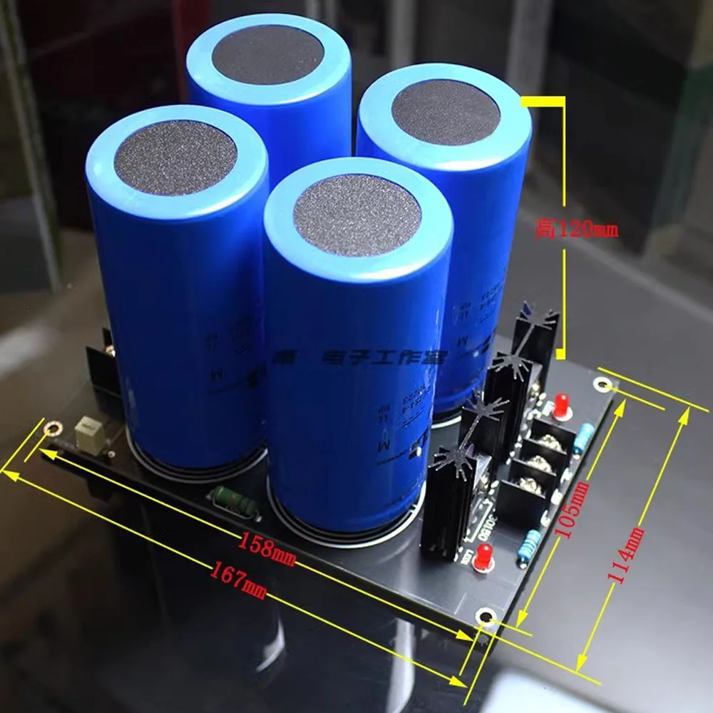 4 Capacitor Screw Type Filter Power Supply Board 22000UF 63V Finished Board