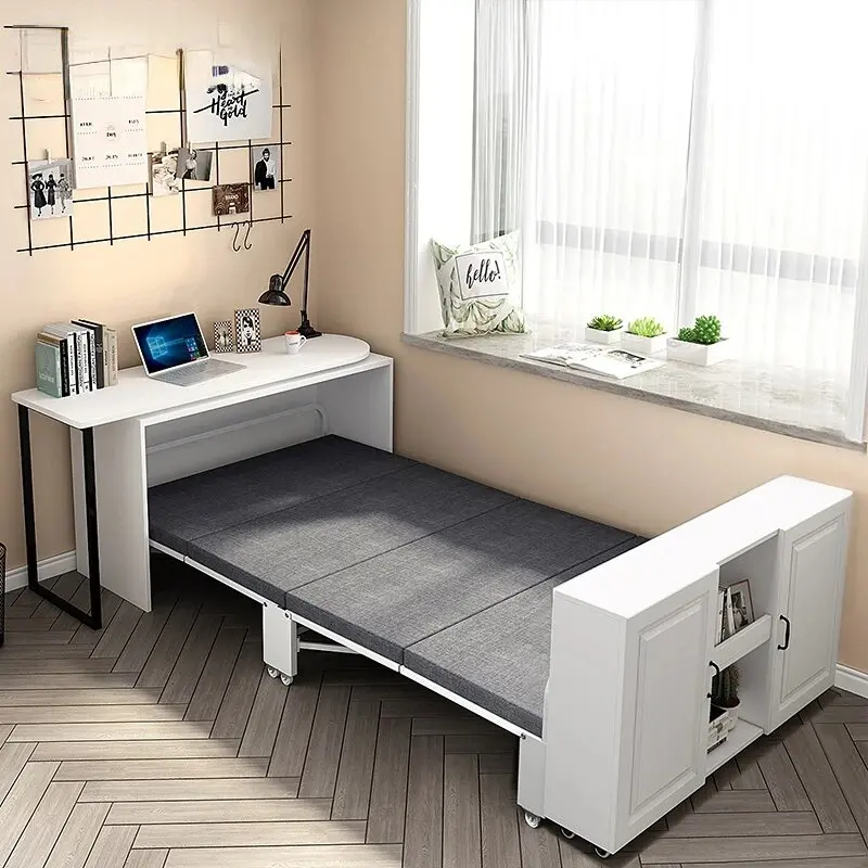 

Cheap second-hand horizontal bed with table and chairs, suitable for small apartments