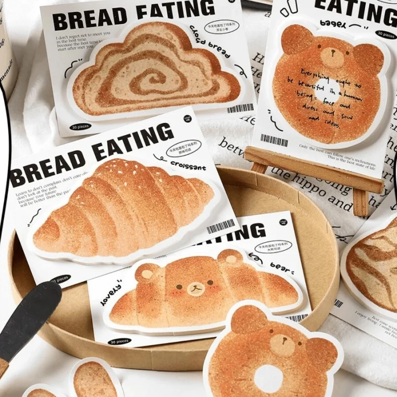 Kawaii Did You Eat Bread Today Series Cute Toast Stickers Student Check-in Notes Message Paper Office Supplies