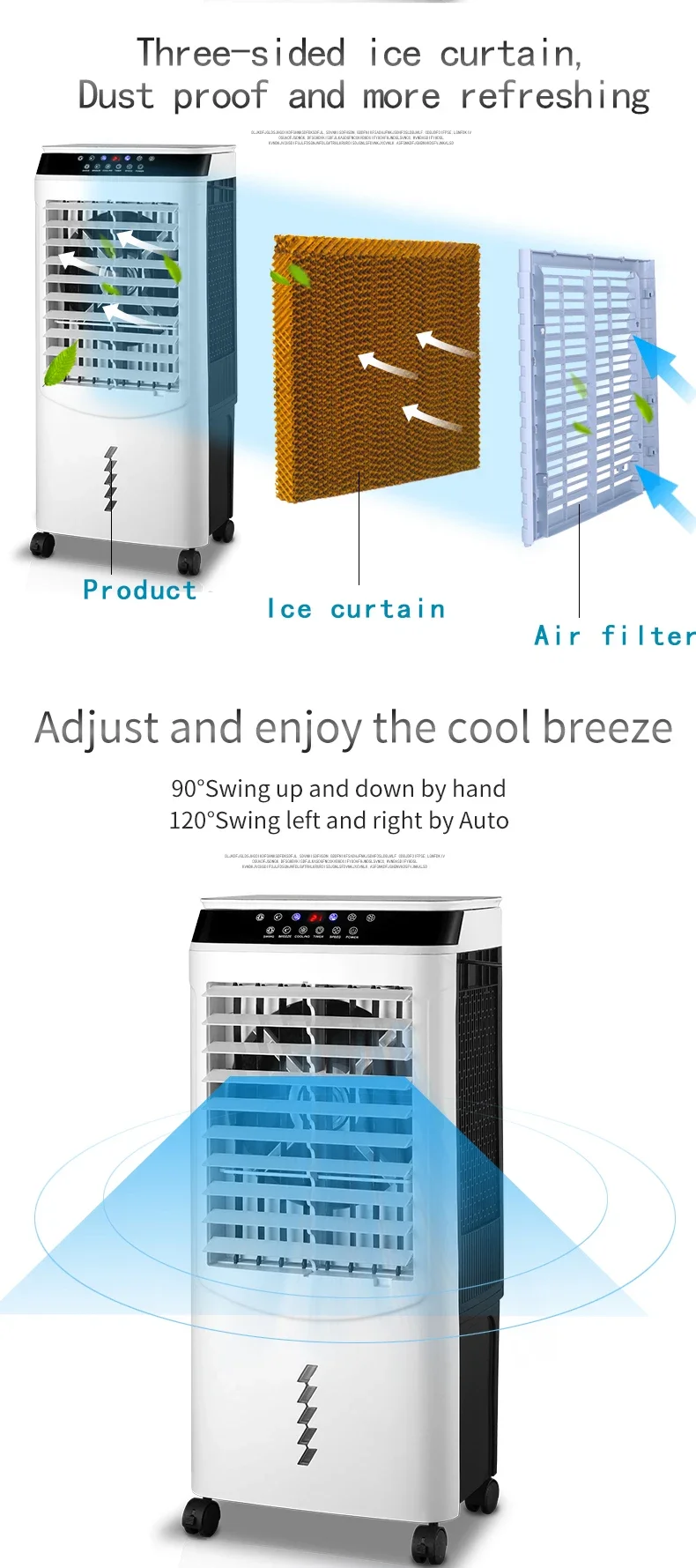 Portable Indoor Air Cooler Fan Air Conditioner for Home and Outdoor