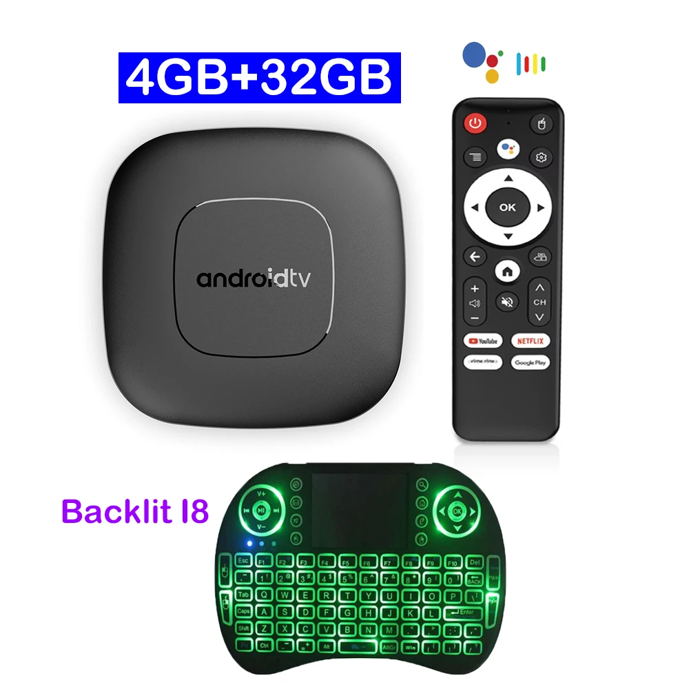 Smart TV Box 8GB 128GB Android 16 ATV Allwinner H313 Google Assistent 8K Video 4k HDR10 Mediaspeler T1 Zeer Snelle Set Top Box