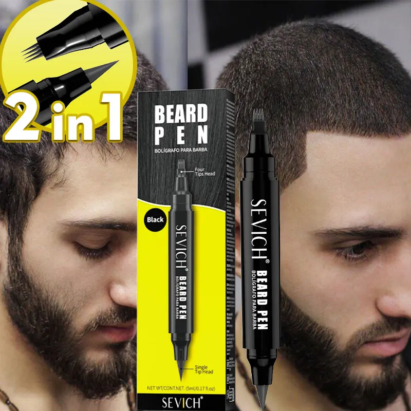 

Beard Pen Beard Filler Pencil Beard Coloring Pen Makeup Enhancer Moustache Coloring Coverage Beard Filler Brush Anti Hair Loss