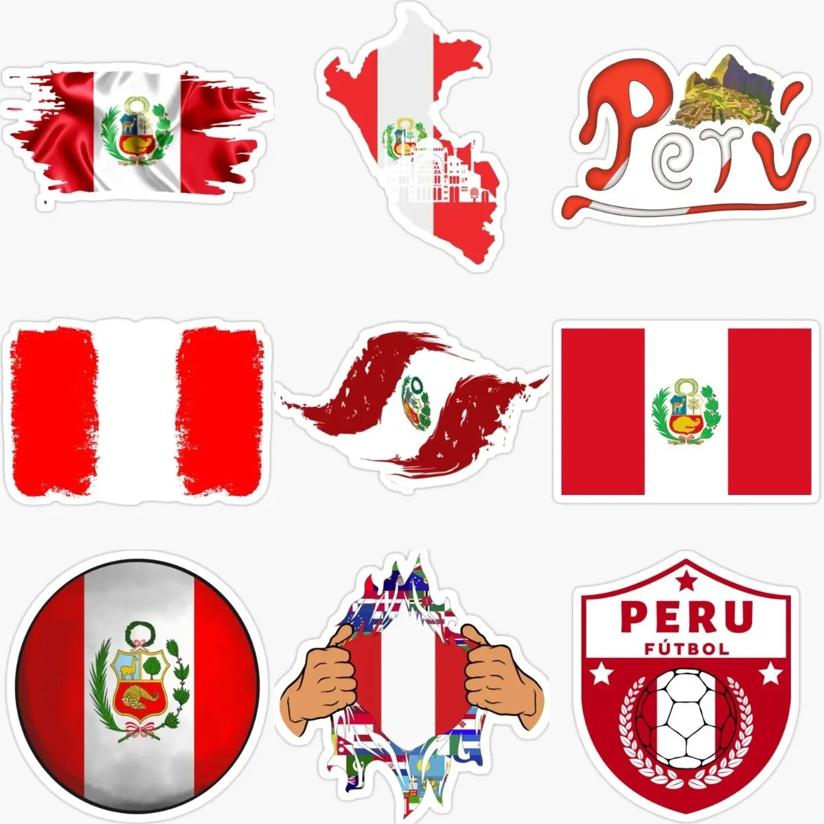 

Peru Map Flag Badge Waterproof PVC Sticker for Laptop Motorcycle Car Bicycle Fridge Wall Table Helmet Off-road Decal Accessories