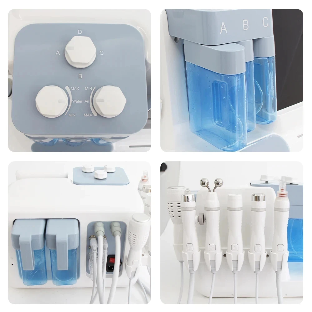 7 in 1 Hydrogen Oxygen Small Bubble H2O2 Facial Beauty SPA Machine Jet Peel Hydro Dermabrasion Pore Shrink Face Skin Cleansing..