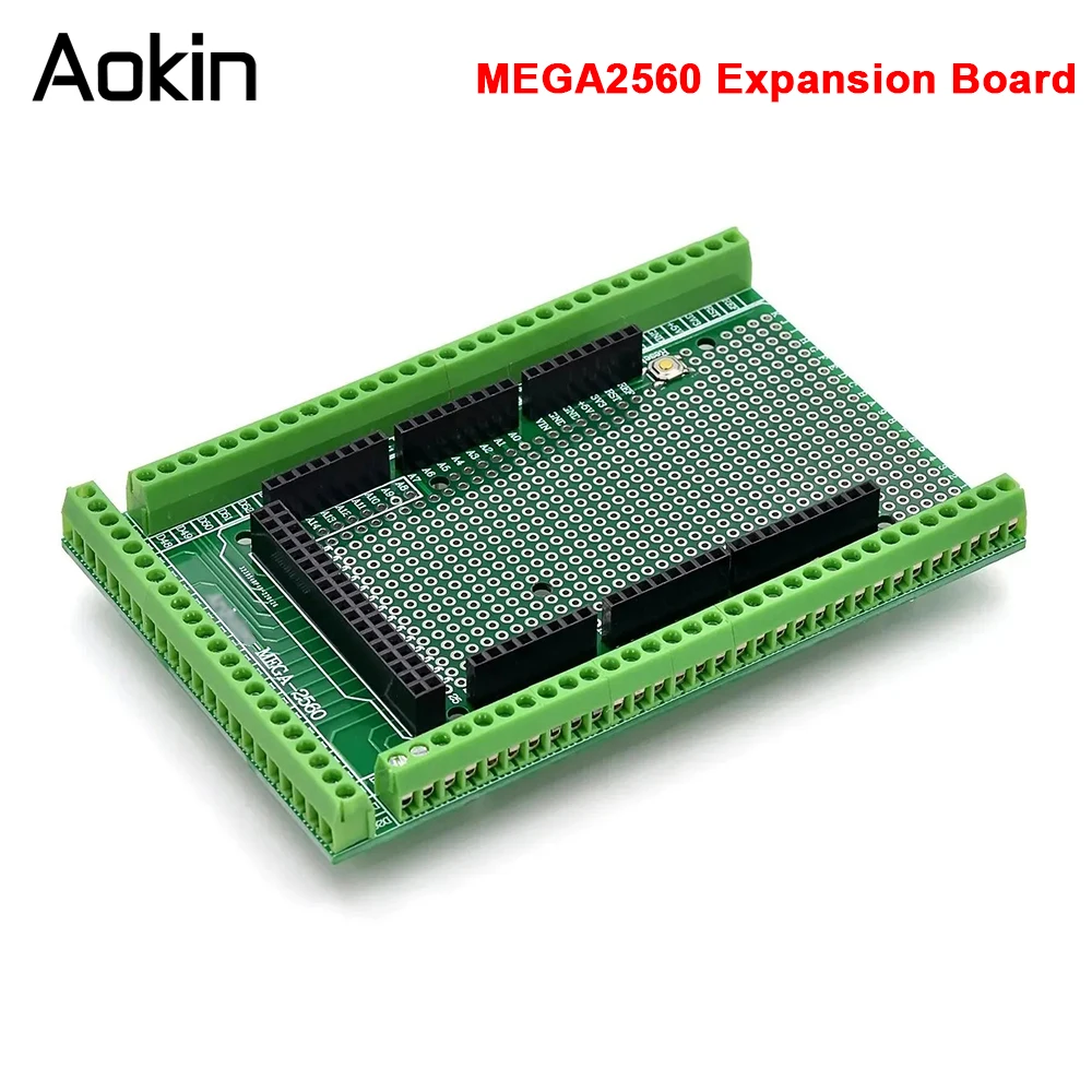 Compatible With MEGA2560 Double-side PCB Prototype Screw Terminal Block Shield Board Kit For Arduino Mega 2560 / Mega2560 R3