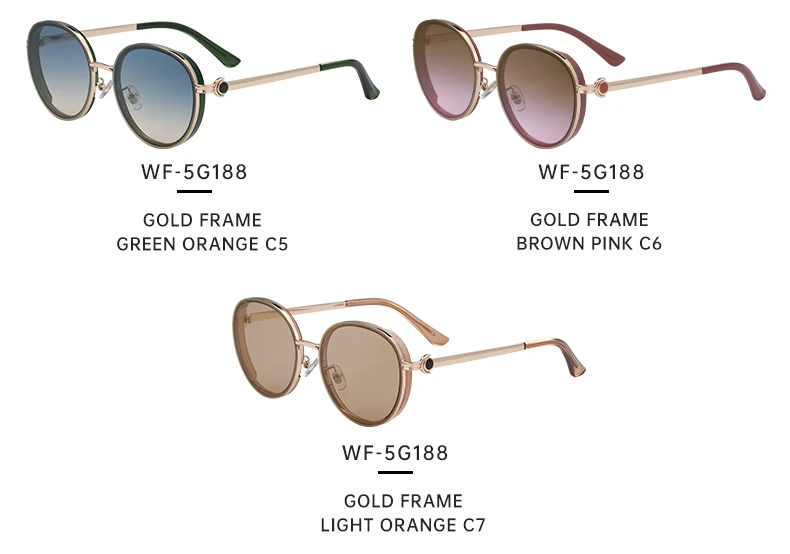 Übergroße runde Sonnenbrille für Damen, 2026, Luxusmarke, klassische Punk-Fahrsonnenbrille für Damen, Vintage-Metallrahmen, Schattierungen, UV400 – Detail 10