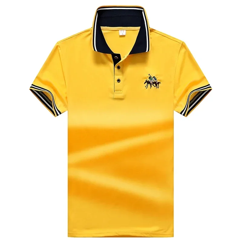 Plus Size 7XL 8XL Summer Embroidered Polo Shirt Men Short Sleeve Breathable Casual Polo-Shirt For Gym Jogging Golf Polo Shirts