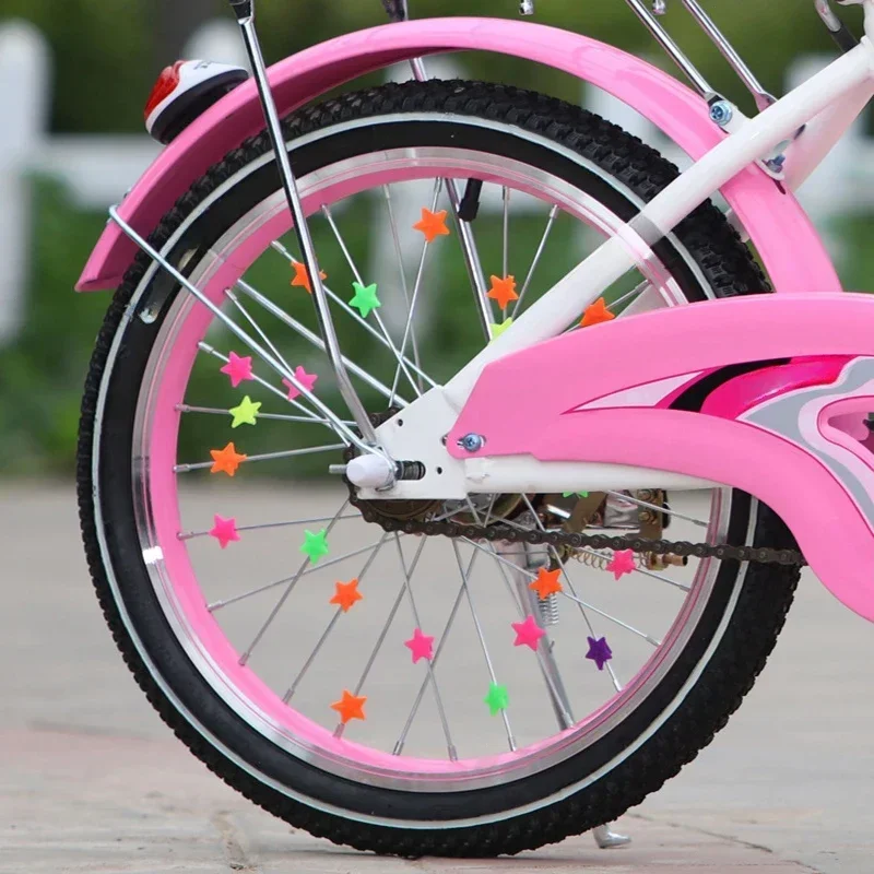 1 Pack (about 36PCS) Colorful Decorations Clips for Kids Bike Bicycle Wheel Spoke Beads Children  Bike Accessories Bike Spokes