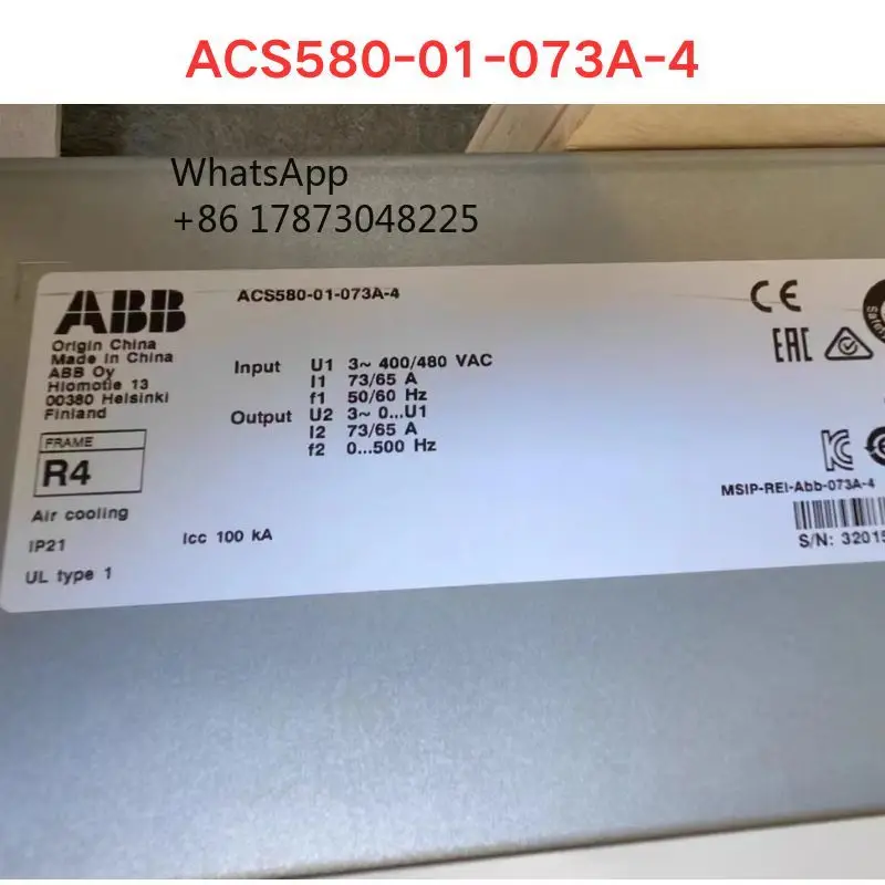 Usado novo 95%ACS580-01-073A-4 inversor teste funcional ok