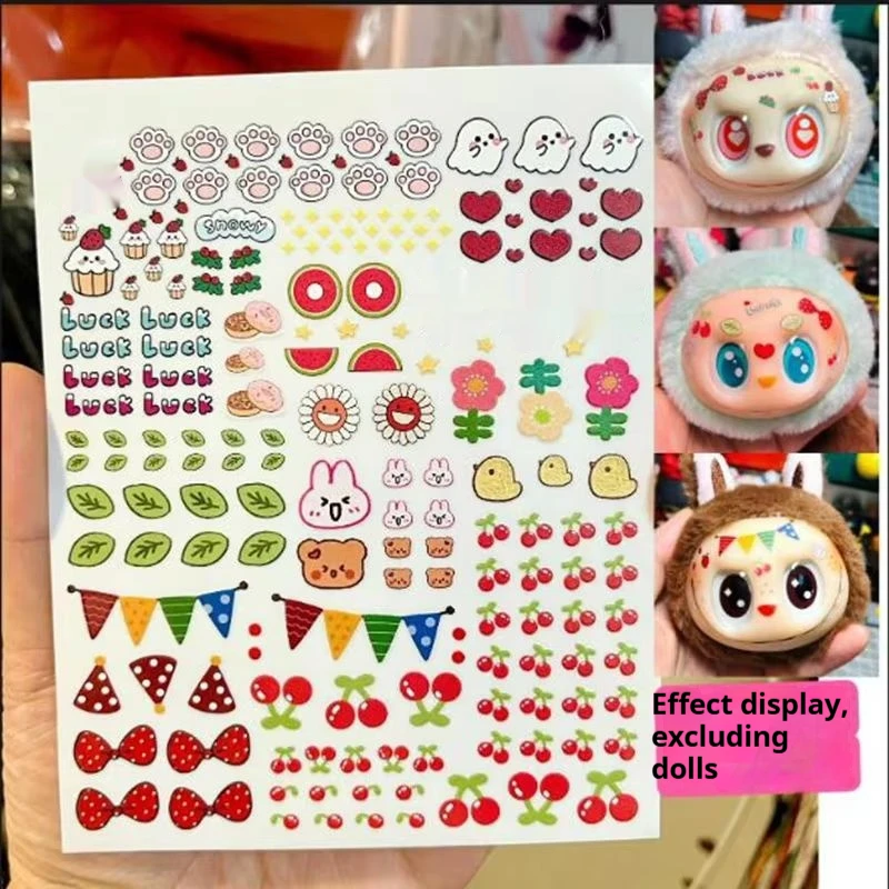 Eye Stickers Suitable 17/38cm Labubu V1V2V3 Replacement Vinyl Contact Lenses Makeup Eye Stickers Diy Doll Children Gift Toy Cute image 2