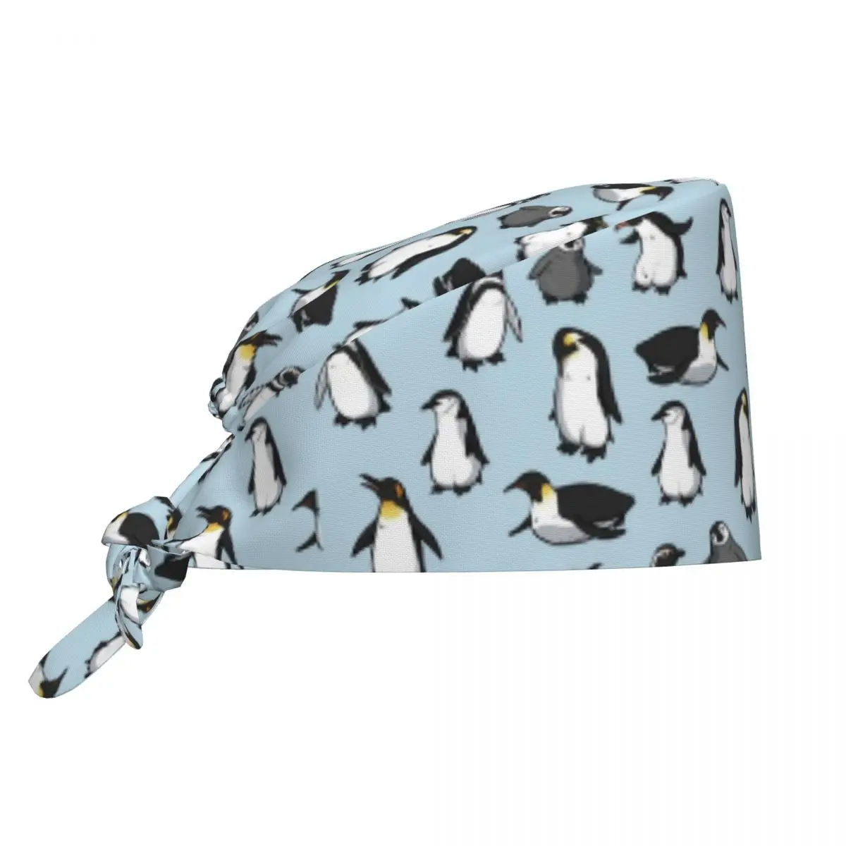 Bonés exfoliantes de animales de dibujos animados de pingüino, gorros quirúrgicos veterinarios de belleza para mascotas, gorros de trabajo médicos veterinarios de agencia de cuidado de mascotas Unisex
