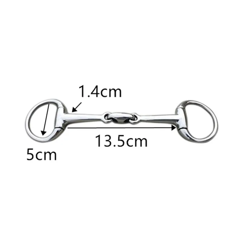 In Acciaio Inox Eggbutt Bit Bit Cavallo di Rame di Collegamento Mothpiece Attrezzature Cavallo Del Prodotto 13.5 centimetri