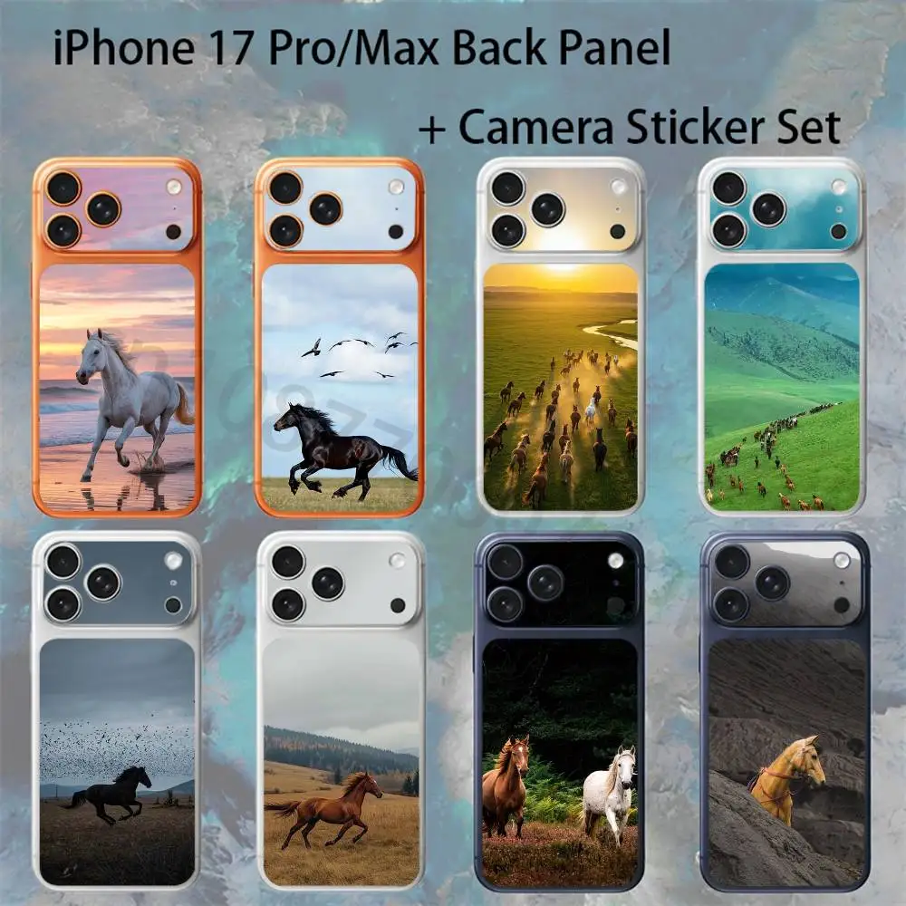 

Horse For iPhone 17pro/pro Max Full body Back Cover Decal Skin Colorful Rear Protective Sticker Film