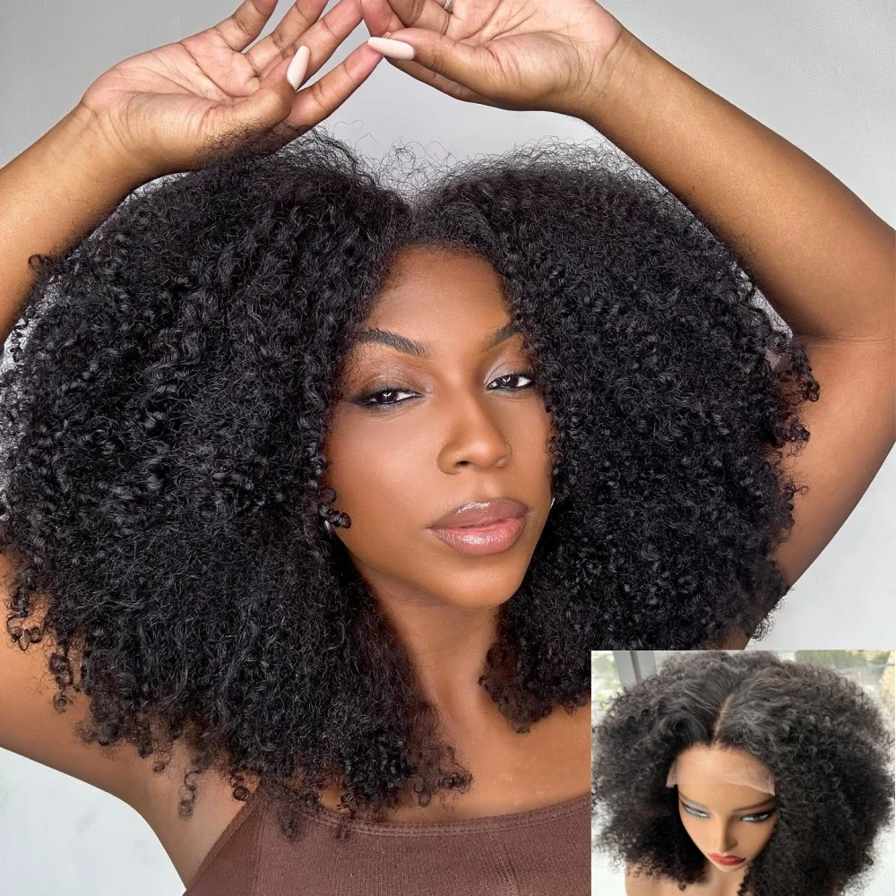 

Millionaire Queen 400% бесклеевой парик из человеческих волос, афро-кудрявый вьющийся парик с застежкой 5x5, парик из натуральных волос для бразильских женщин, одежда и выход