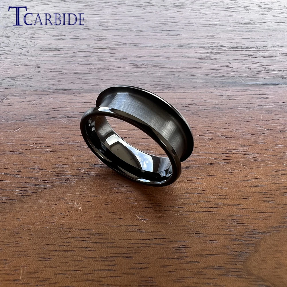 الجملة دروبشيبينغ 6 مللي متر 8 مللي متر التنغستن قناة حلقة الفراغات لترصيع العمل 4.0 مللي متر/6.0 مللي متر الأخدود القبة مصقول الانتهاء الراحة صالح