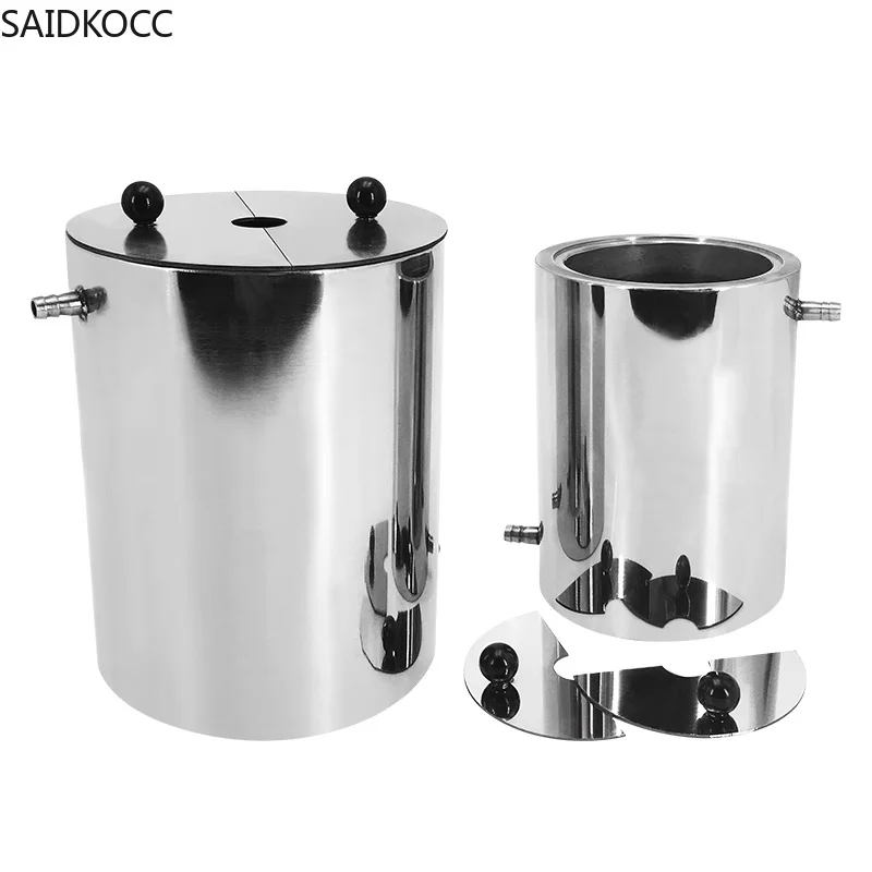 Dispersion Machine Material Tank Double-layer Stainless Steel Material Bucket 1.5L/3L Coating Cylinder/laboratory Grinding