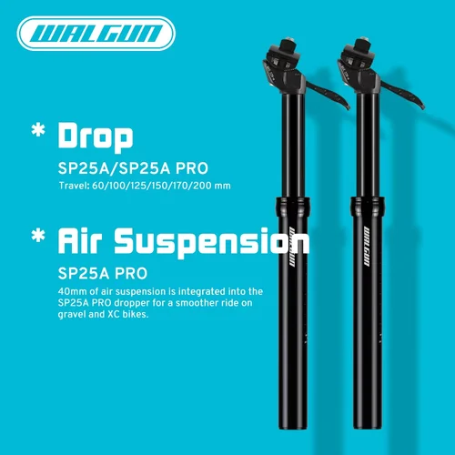 Imagen 2 del producto SP25A Pro Control Manual 27,2 30,9 31,6 tija de sillín con cuentagotas para bicicleta con suspensión MTB tija de sillín de bicicleta de carretera viaje 100 125 150 170