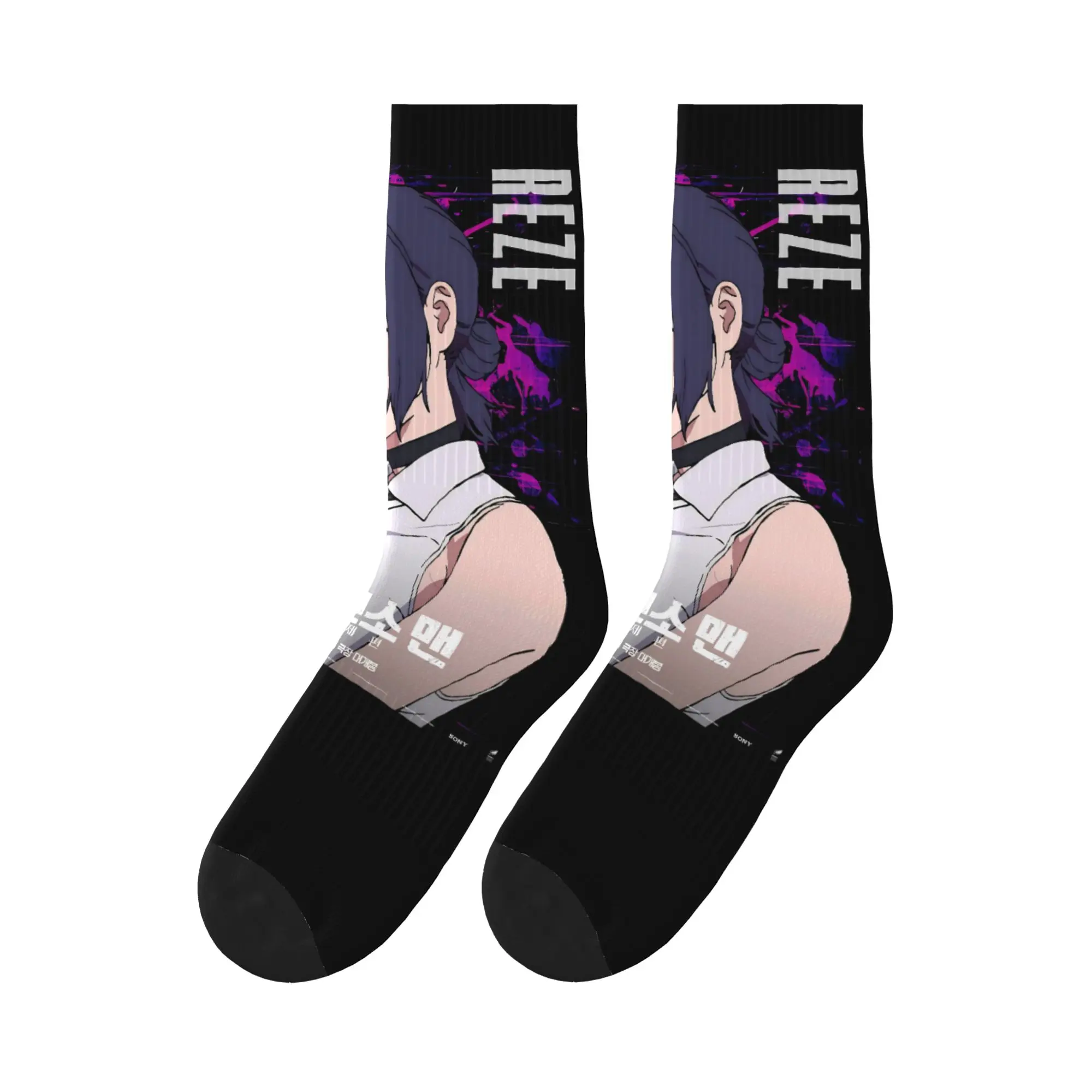

Anime Chainsaw Reze (1) Stockings Men's Socks Soft Casual Socks Spring Cycling Anti Skid Custom Socks Gift