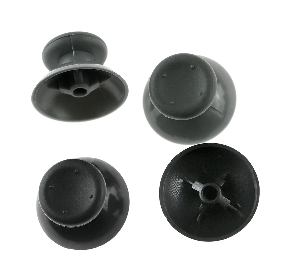 100 pçs preto cinza novo 3d analógico vara capa de plástico polegar joystick cogumelo tampa para xbox360 controlador sem fio