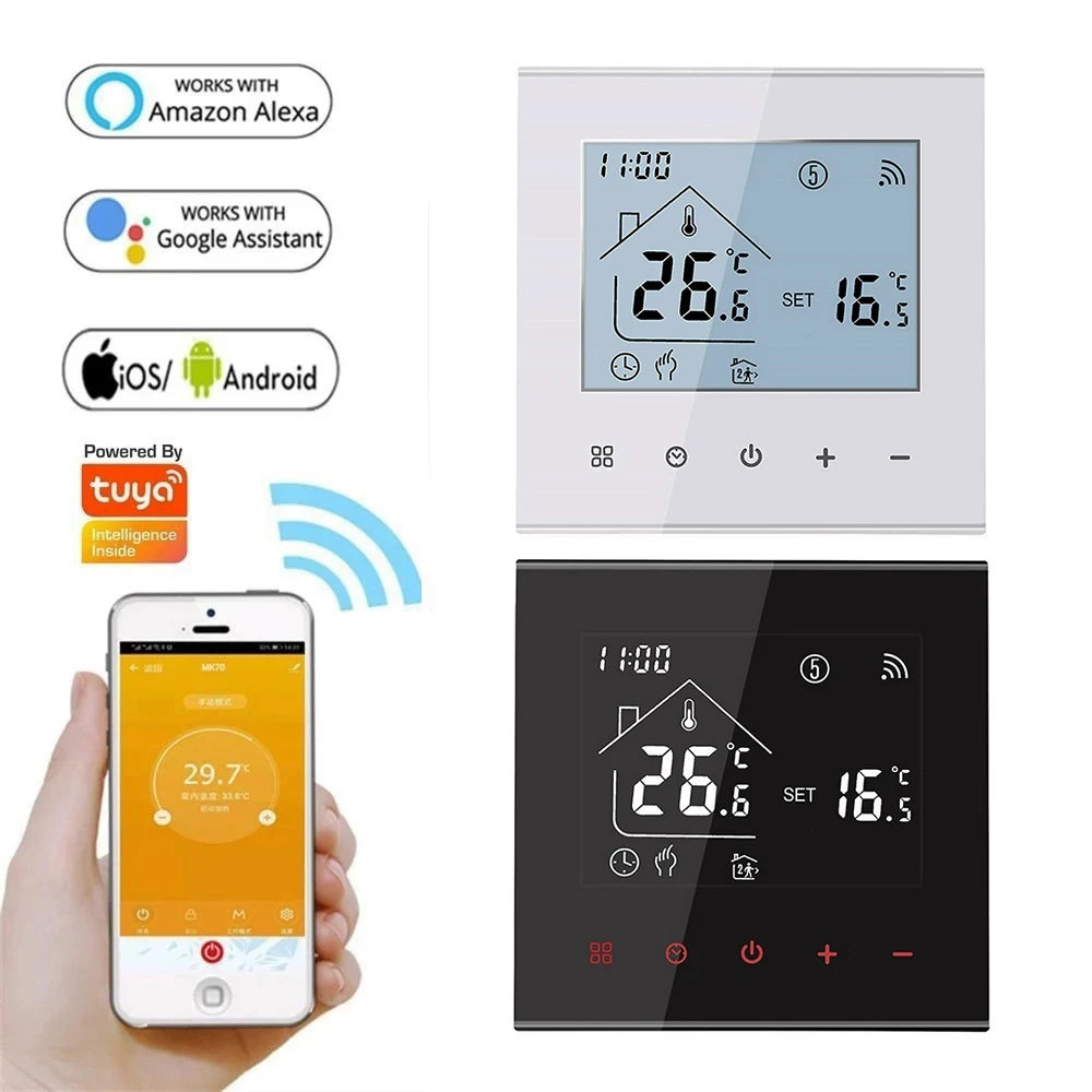 MINCO HEAT M4A ترموستات أرضية دافئة Tuya WiFi 3A 16A غلاية كهربائية/غاز/وحدة تحكم في درجة حرارة تسخين المياه 1 قطعة