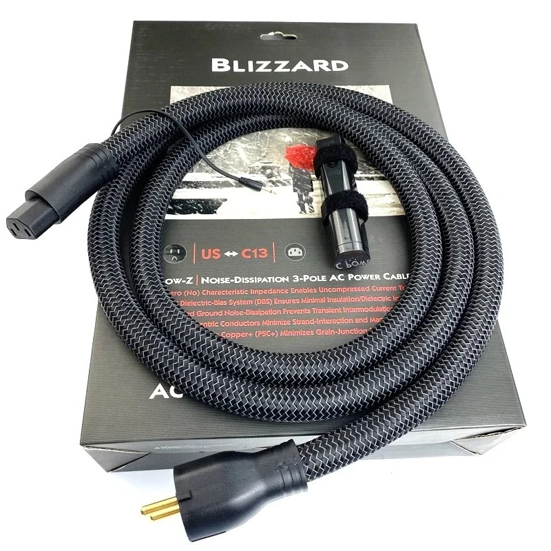 Blizzard C13 AC Power Cable High-Purity PSC+ Copper HiFi Audio Power Cord US & EU Plug with Box