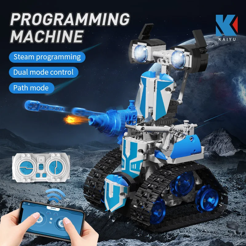 Robot tecnico intelligente K96131 APP telecomando blocchi di costruzione mattoni programmazione set regalo USB giocattoli costruzione bambini