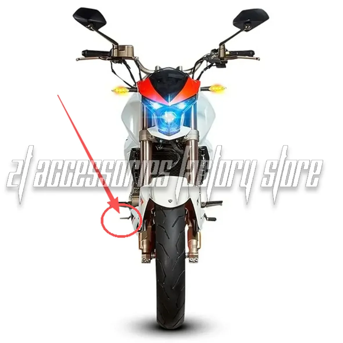 استبدال الأجزاء التالفة الأصلية للدراجات النارية، بما في ذلك رافعة الفرامل الخلفية والدواسة، علامة تجارية جديدة ومناسبة للتهوية