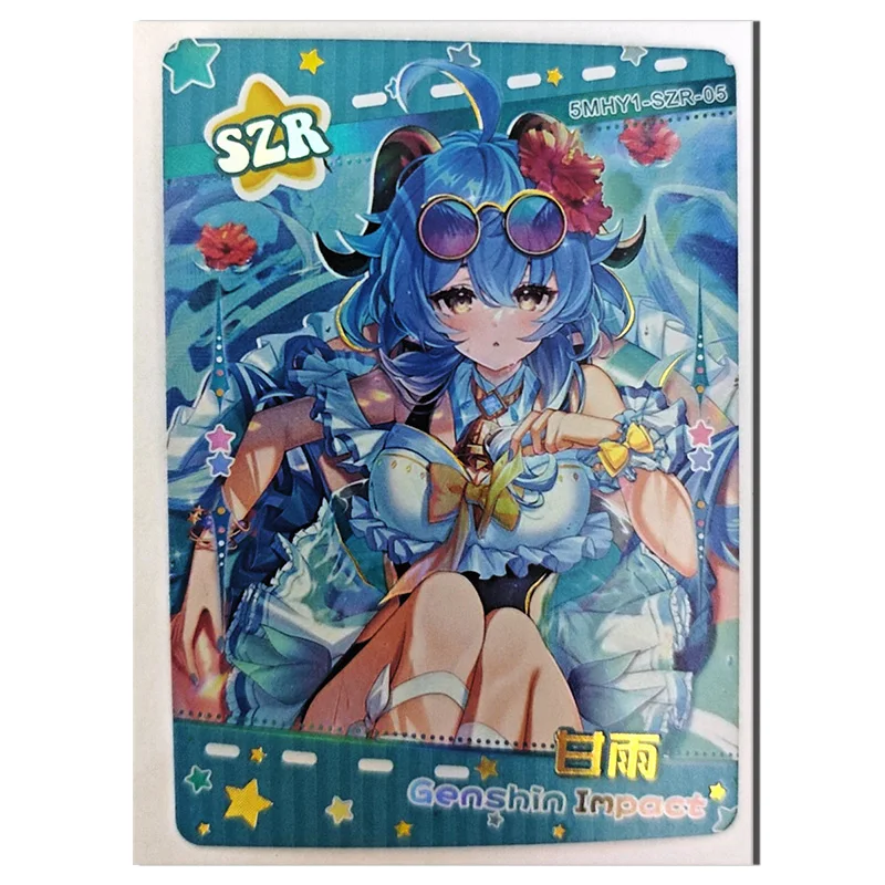 Dea storia Flower girl SZR card Hatsune Miku Furina Nahida Nilou Shenhe Sangonomiya Kokomi boy Toy collection regalo di compleanno