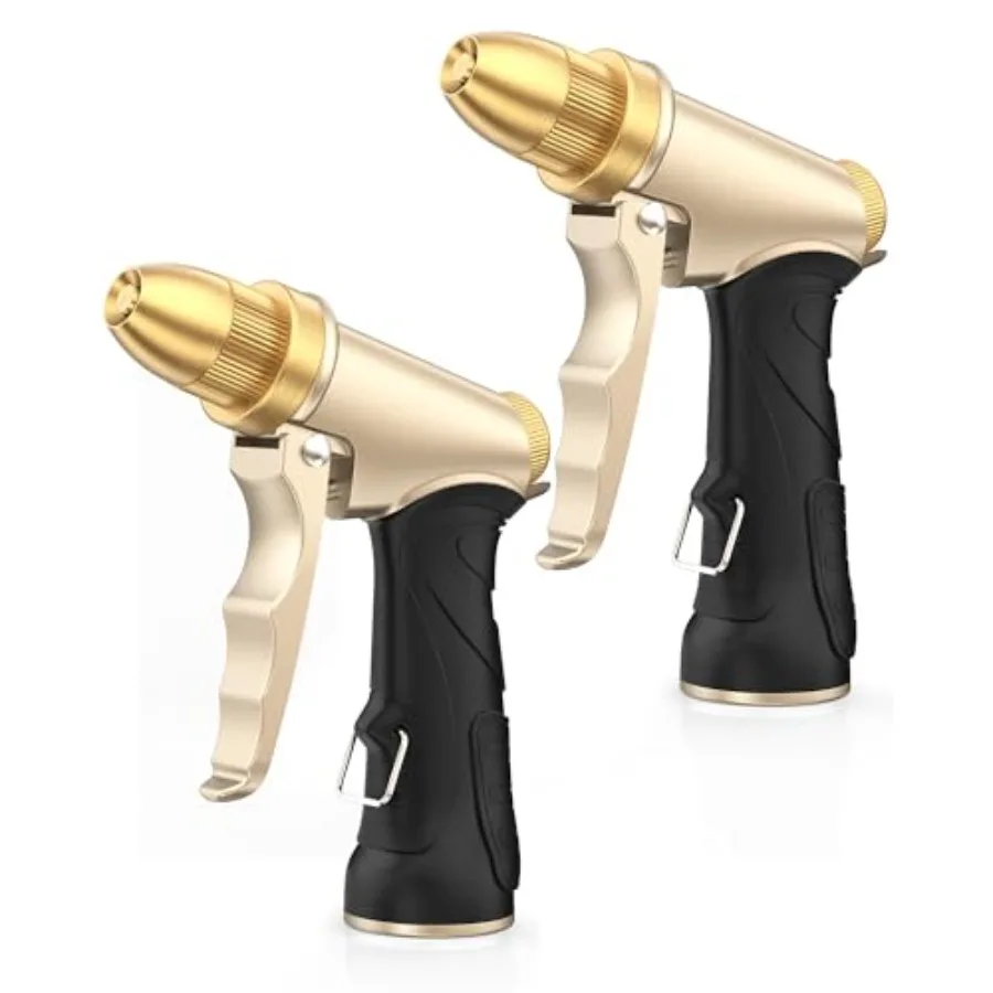 

Металлическая насадка для распыления воды высокого давления для садового шланга с регулируемыми режимами распыления для полива растений, мытья автомобилей и других задач.