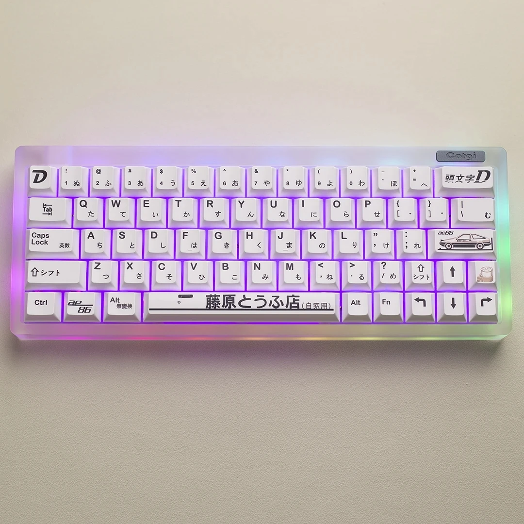 Ae86 inicial tofu keycaps cereja perfil pbt alta qualidade grosso adequado para a maioria de layout de teclado mecânico