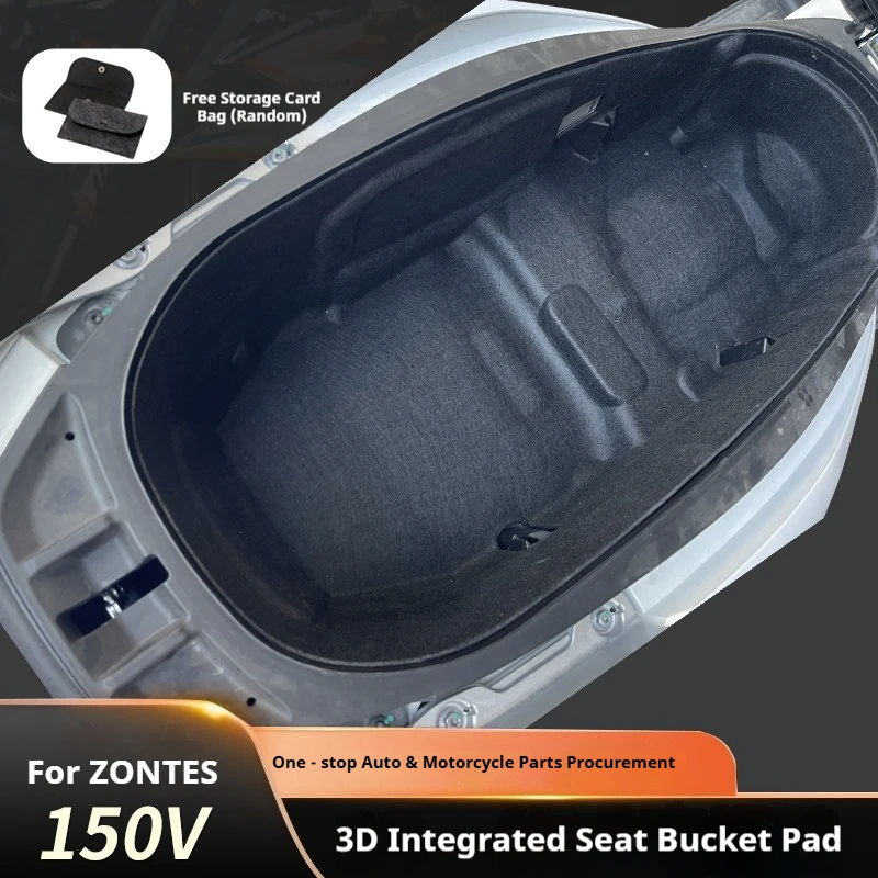Integrated Felt Seat Bucket Liner, 3D Cushion, Storage Box Inner Liner, Motorcycle Modification Accessories for ZONTES 150V