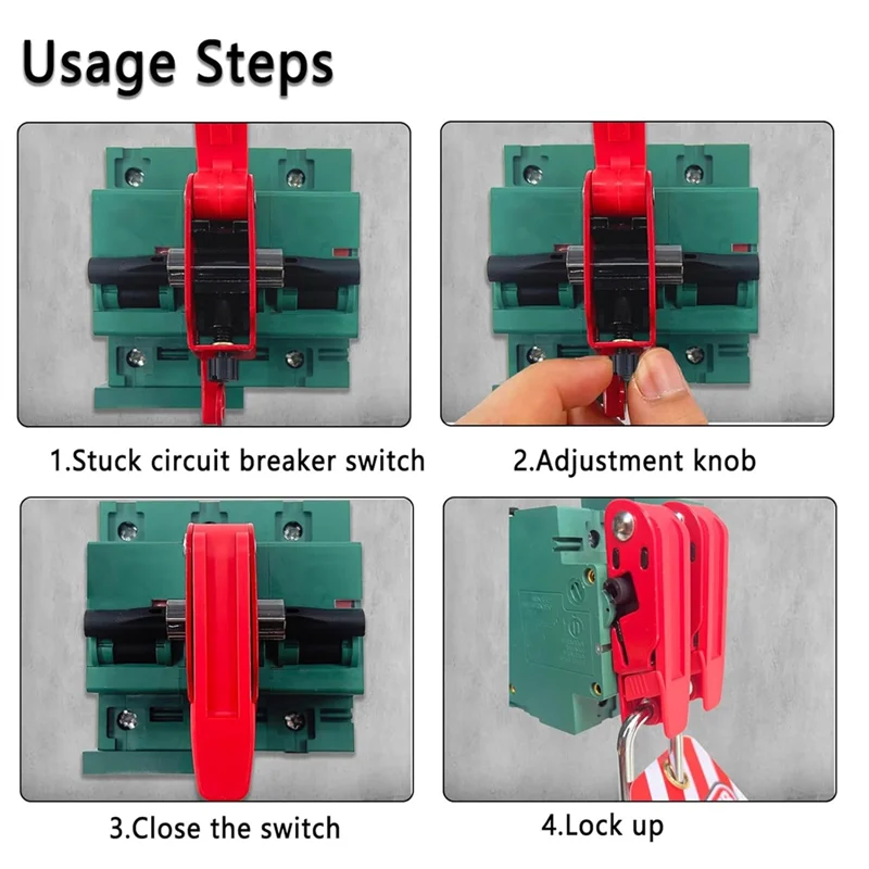 SQPP-Circuit Breaker Lockout, Breaker Box Lock, 2.9 L X 0.74 W X 0.82 H(Inch), Accepts 110-220 Volts, Double Toggle Locks