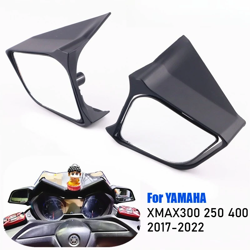 

New For YAMAHA XMAX300 XMAX250 X-MAX 300 Xmax 250 2017-2022 Modified Front Moving Rearview Mirror Side Mirrors Large Field View