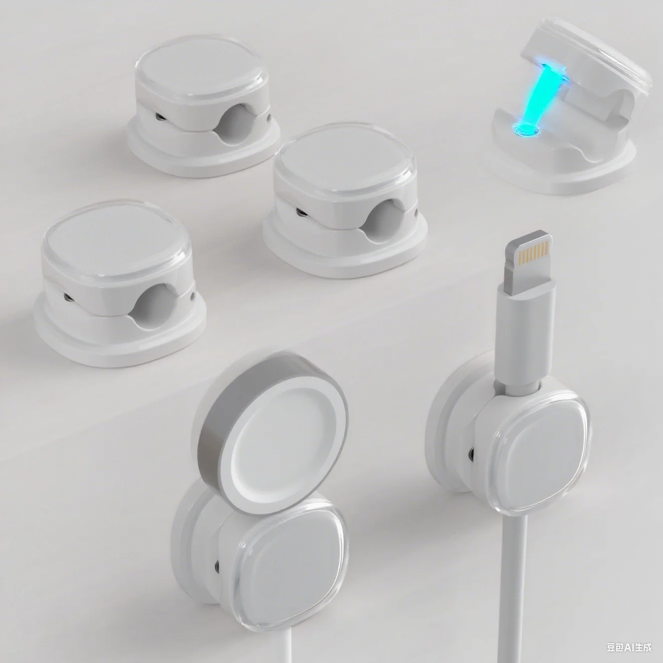 3/6/8/12PCS Magnetic Cable Clips, Adjustable Cord Holder Management, Adhesive Wire Keeper Organizer for Home Office Desk Phone P