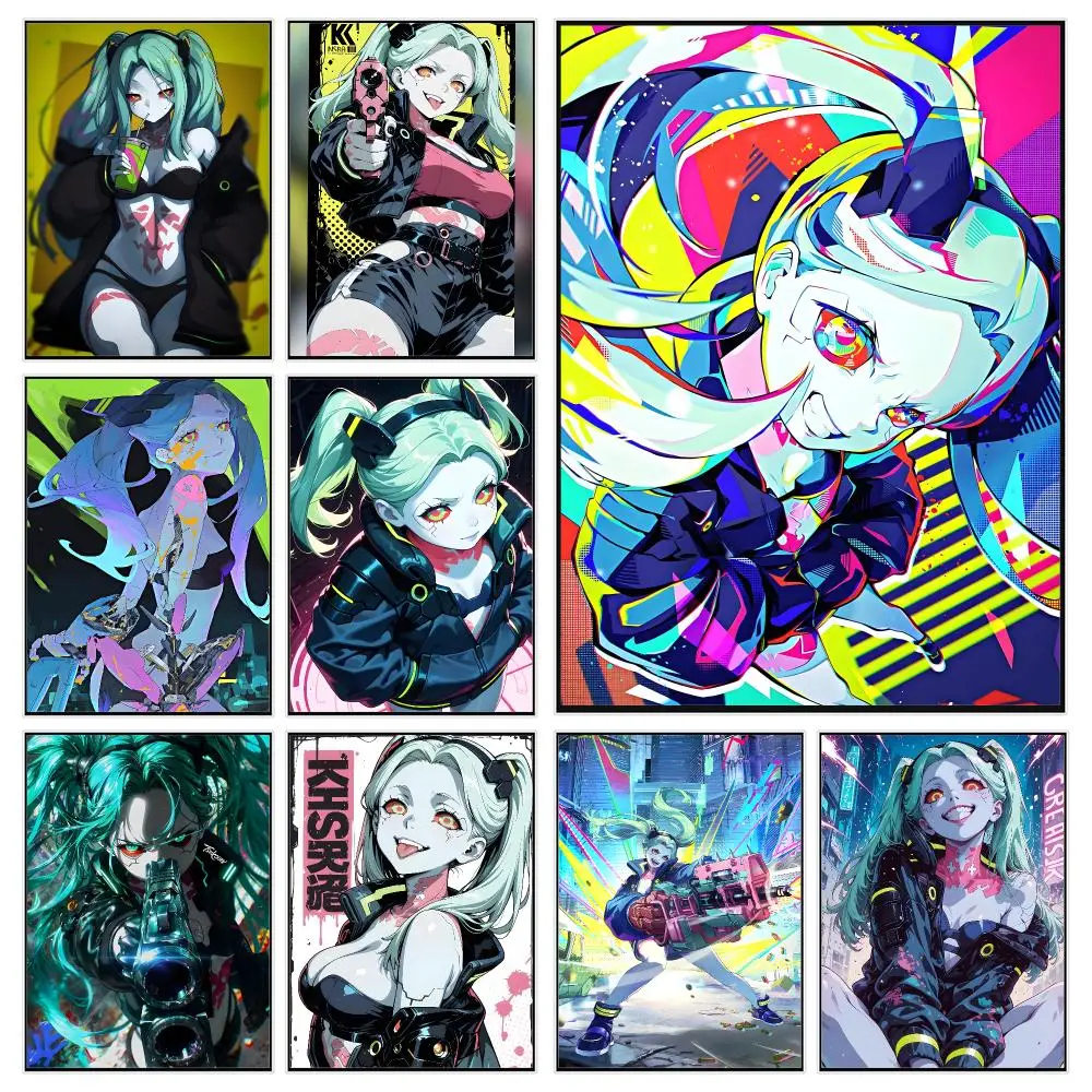 Cyberpunk Character C-cyberpunk Rebecca Poster Trendy Aesthetic Wall Decor for Dorm & Bedroom