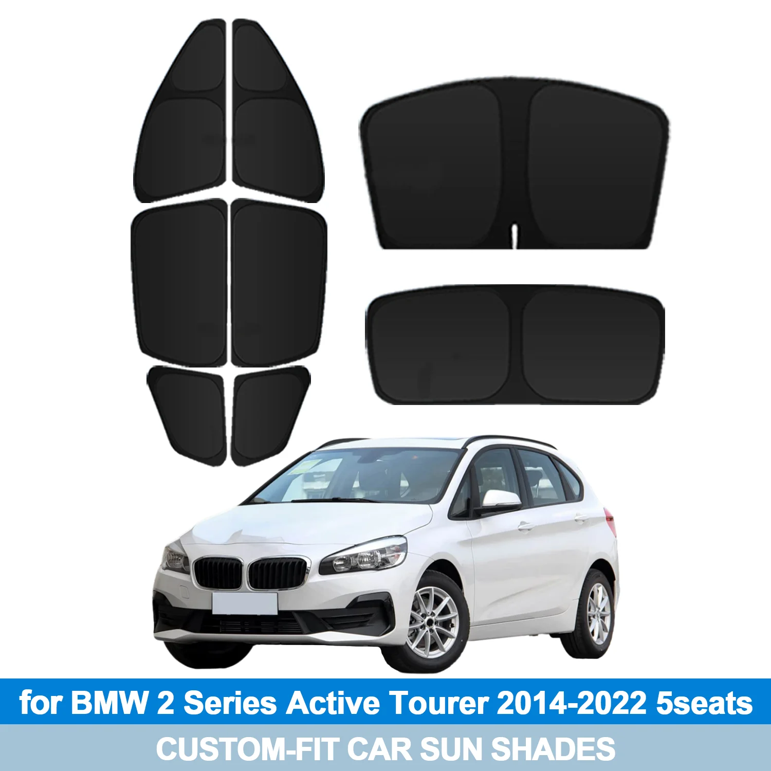 

For BMW 2 Series Active Tourer 2014-2022 5seats Windshield Sun Shade Side Window Shades Cover Sun Visor Shield