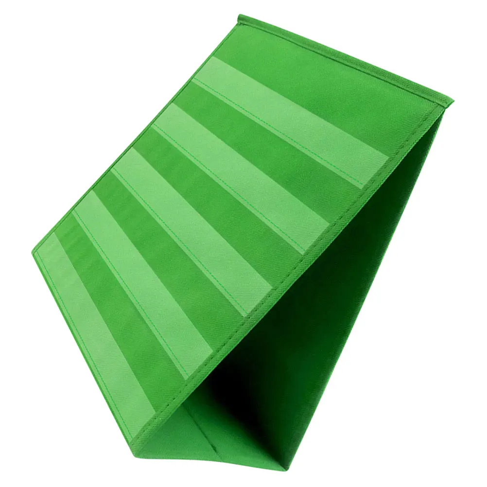 

Foldable Triangular Card Holder Stand with Clear Pockets Sturdy Cloth Material for Classroom Home Teaching Schedule Display