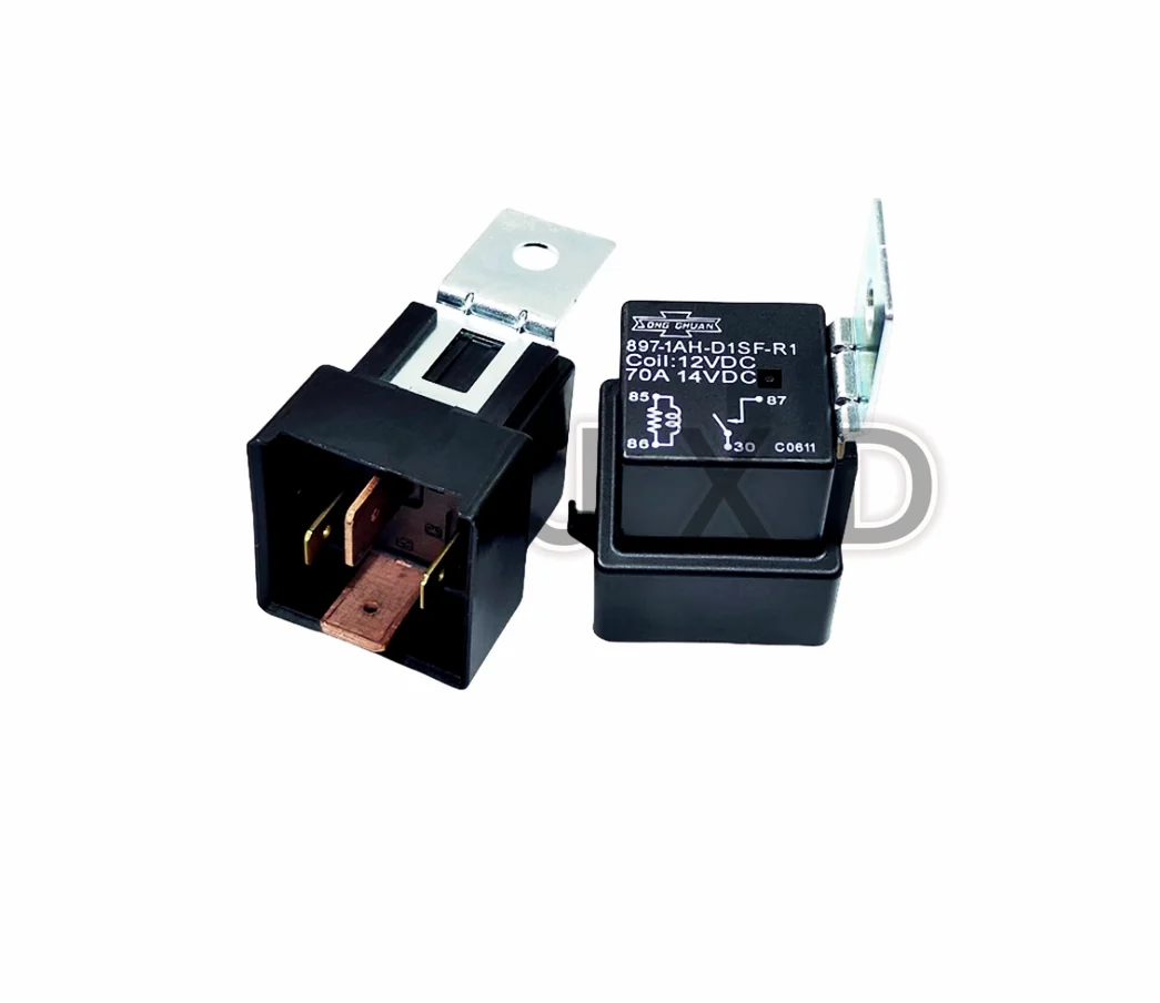 

1~20PCS NEW 897-1AH-D1SF-R1 897 1AH D1SF R1 8971AHD1SFR1 12VDC DC12V 12V SONGCHUANG Auto relay 70A high current 14VDC 4-pin