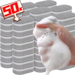 50/1PCS Strong Cleaning Sponges Three Layer Thickened Dishwashing Cloth Kitchen Double-sided Dish Pot Wipe Magic Scouring Pads