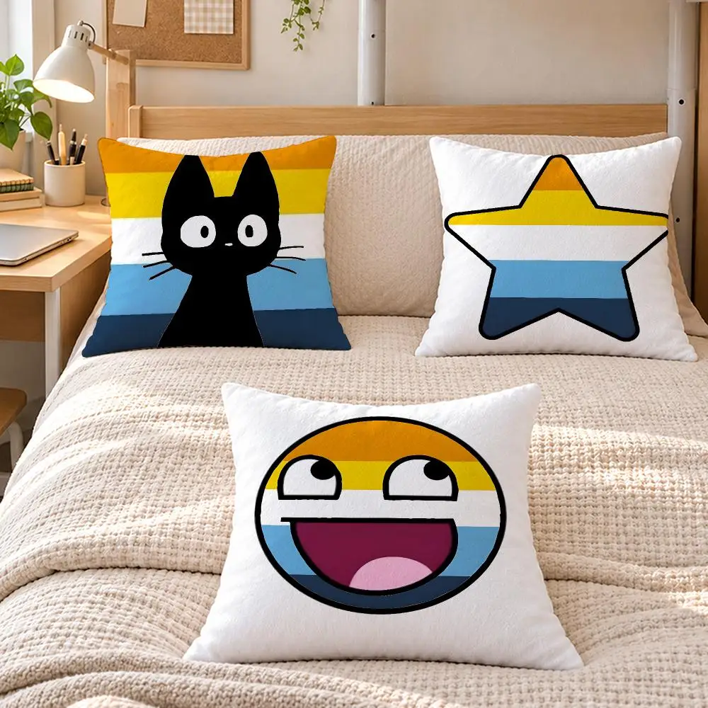 Style Identity A-Aro Ace Cushion Cover Soft Short Plush Sofa Bedroom Den Car Dorm Decor Gifts
