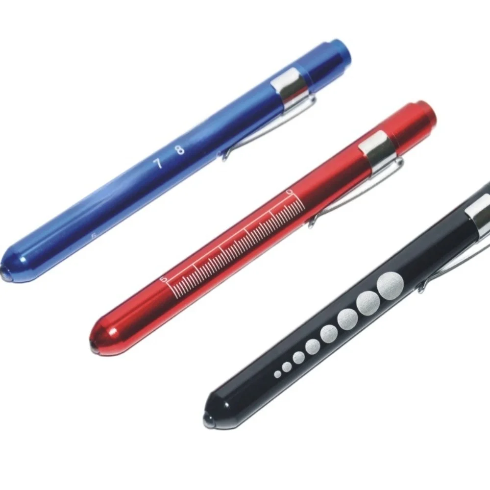 Compact Aluminum Alloy Pen Style Flashlight Pupil Pen Small Size Oral Lamp White Light Small Flashlight Outdoor Activities