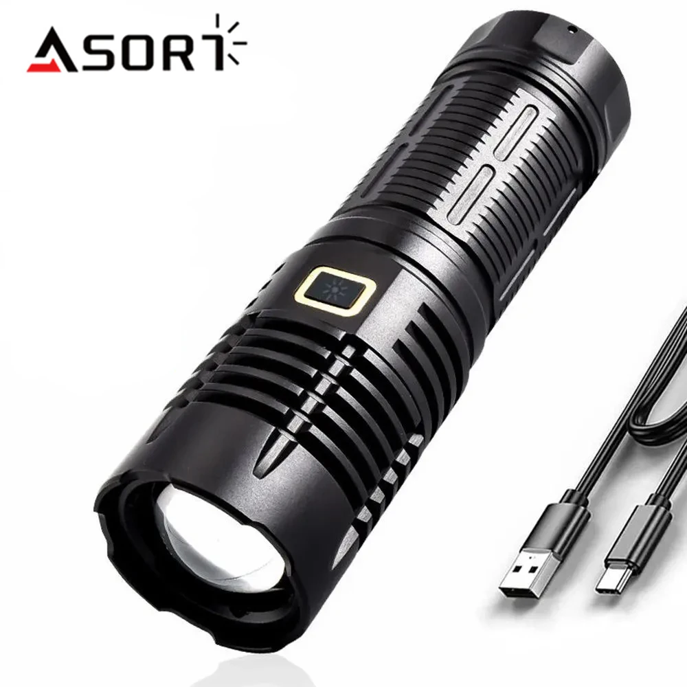 

Super Bright 30000 Lumens Powerful Lantern High Power LED Flashlight USB Rechargeable Tactical Torch Camping Outdoor Lamp