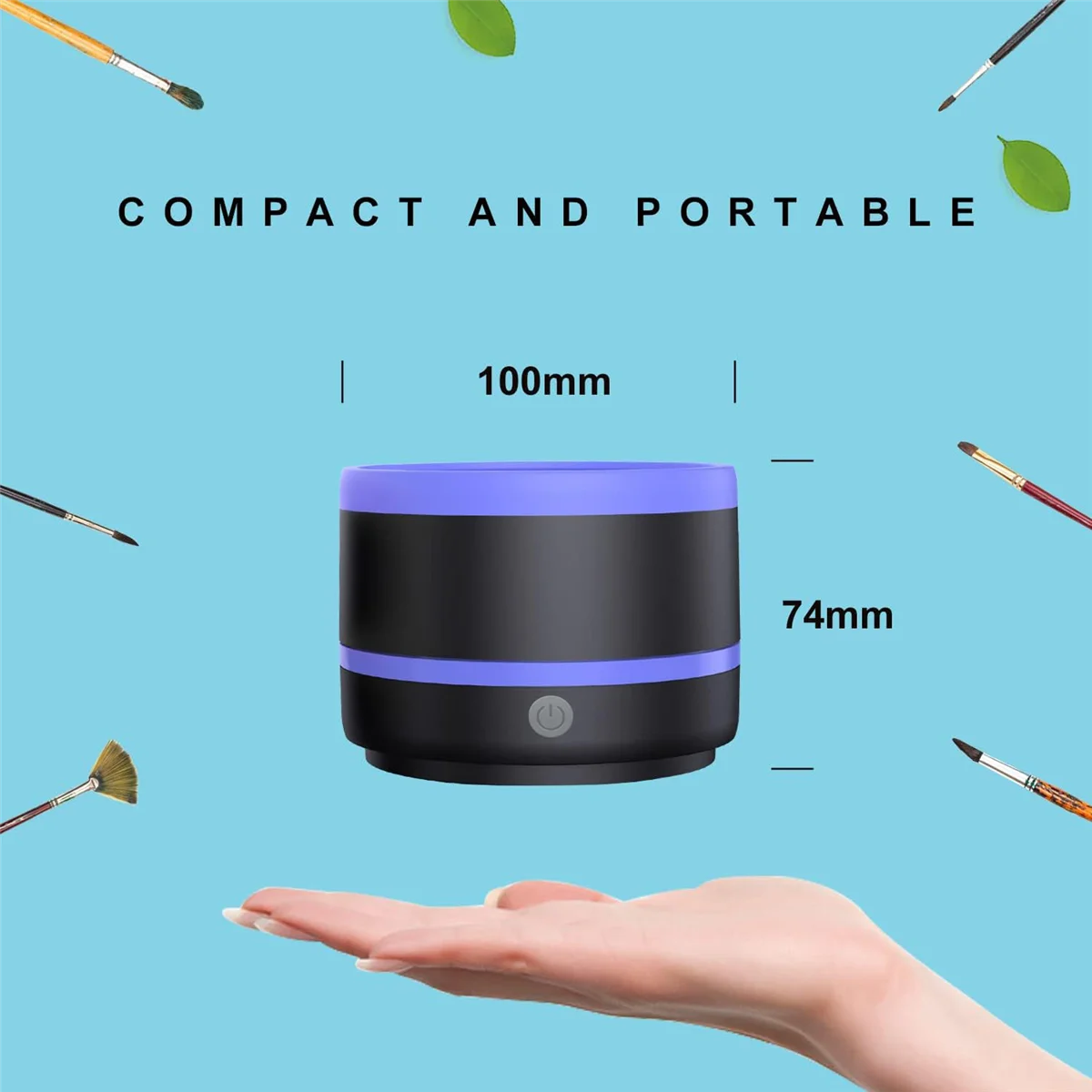 Limpiador eléctrico del cepillo de pintura del cepillo del maquillaje, taza eléctrica del enjuague del limpiador del cepillo de pintura,