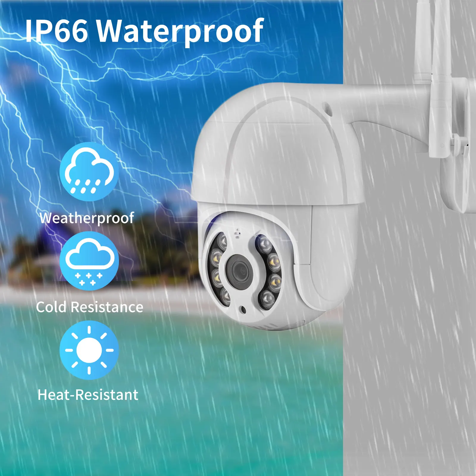 Gadinan Outdoor PTZ Wireless IP Camera 8MP 4K Full HD 5X Digital Zoom AI Auto-tracking WiFi Security CCTV Two Way Audio ICsee