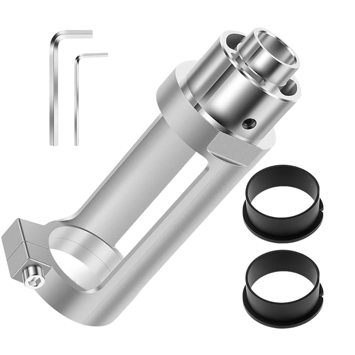 Square Hole Drill Bit Adapter with Drill Bits, Mortising Attachment, Aluminum Hole Drill Mounting Bracket, Drill Fixing