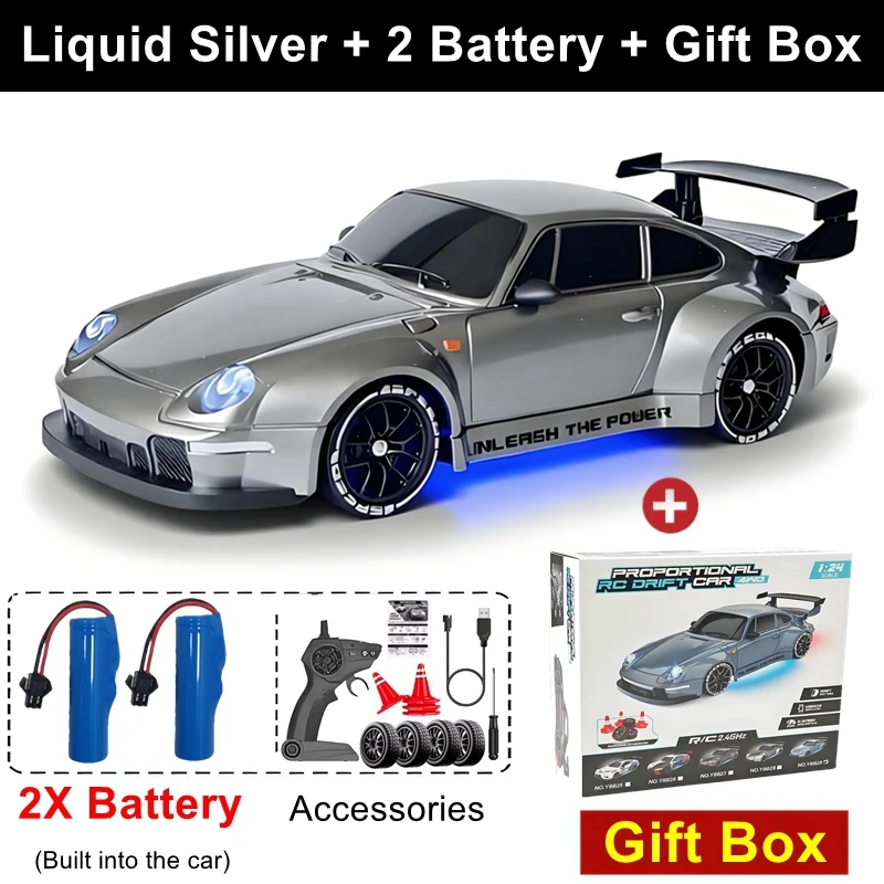 1:24 4WD 4X4 RC Car 2.4G High Speed Remote Control Drift Racing Car Mini Full‑Size Vehicle Model Toy Gift for Kids